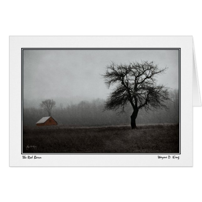 Rood Barn en appelboom (Voorkant Horizontaal)