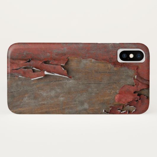 Rood Barn Wood Case-Mate iPhone Case (Achterkant (horizontaal))