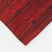Rood Barn Wood - Rood hart - BLANKET LGE Fleece Deken (Hoek)