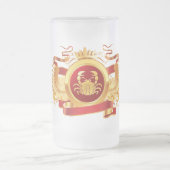 Rood Baron "Zodiac Cancer" 16 oz Mok van glas (Center)