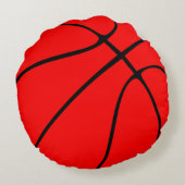 Rood Basketball Round Sierkussen Rond Kussen (Achterkant)