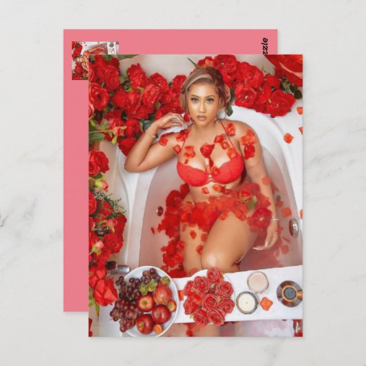 Rood Bath Briefkaart (Voorkant / Achterkant)