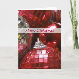 Rood Baubles "Merry Kerstmis"-kaartportret Feestdagen Kaart