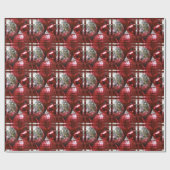 Rood Baubles verpakkingspapier Cadeaupapier (Vlak)