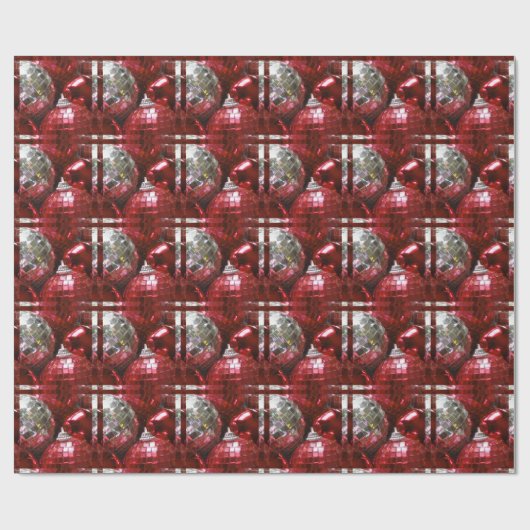 Rood Baubles verpakkingspapier Cadeaupapier (Vlak)