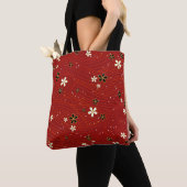 Rood Beauty bloemmotief Tote Bag (Dichtbij)