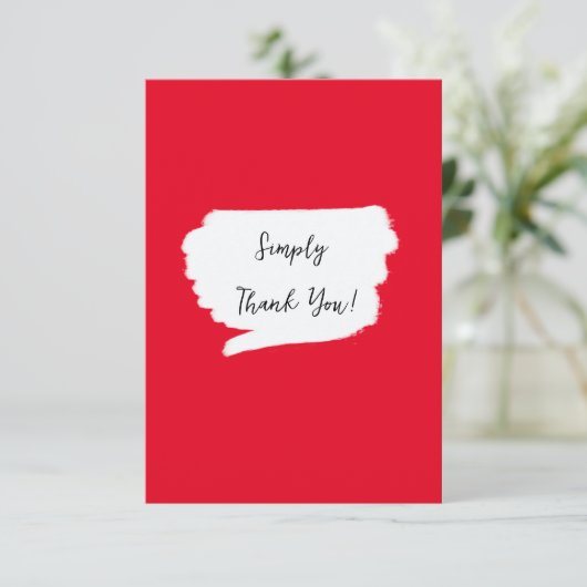 Rood Bedankkaart (Staand voorkant)