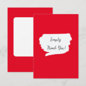 Rood Bedankkaart (Voorkant / Achterkant)