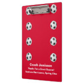 Rood, bedankt Coach, naam, Voetbal, Klembord (Links)