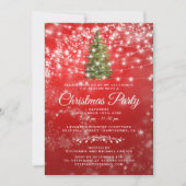 Rood Bedrijfs Kerstfeest Kaart (Voorkant)