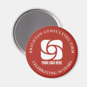 Rood bedrijfslogo op maat zakelijk magneet (Voorkant / Achterkant)