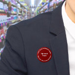 Rood bedrijfsmerk Ronde Button<br><div class="desc">De ronde vormknoop die u kunt aanpassen om uw bedrijfsnaam en logo te zetten. U kunt deze knoop als uniform toebehoren van uw personeel gebruiken. U kunt het ook gebruiken als verpakkingsaccessoire. U kunt het in uw marketing materialen ook opnemen om uw zaken te adverteren of uw merknaam aan uw...</div>