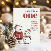 Rood Beer en sneeuwpoppen | Winter Wonderland Kaart