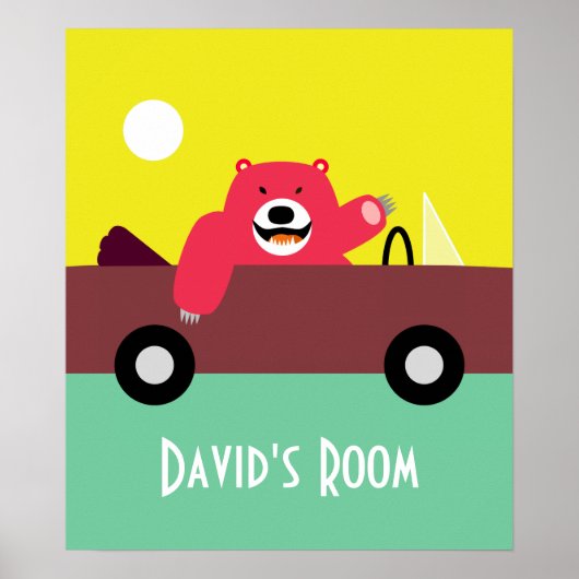 Rood Beer in converteerbaar Poster (Voorkant)