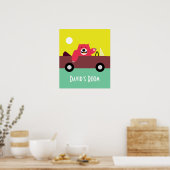 Rood Beer in converteerbaar Poster (Keuken)