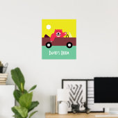 Rood Beer in converteerbaar Poster (Thuiskantoor)