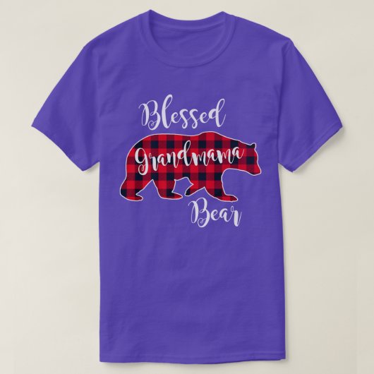 Rood Beer met blote grootmoeder T-shirt (Design voorkant)