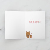 Rood Beer van moederdag Kaart (Binnen)