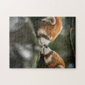 Rood Beer voor moeder en baby Legpuzzel (Horizontaal)
