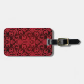 Rood behang 2 bagagelabel (Voorkant horizontaal)