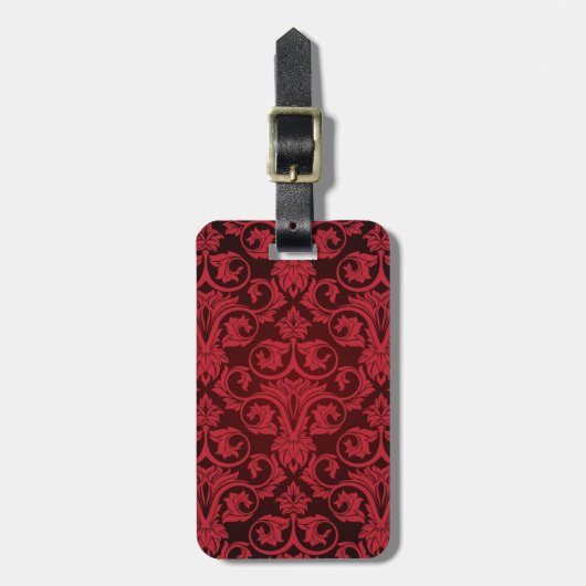 Rood behang 2 bagagelabel (Voorkant verticaal)