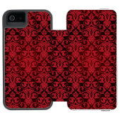 Rood behang 2 incipio iPhone portemonnee hoesje (Agenda Open)