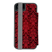 Rood behang 2 incipio iPhone portemonnee hoesje (Agenda Achterkant)