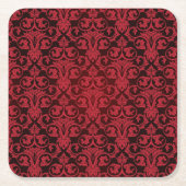 Rood behang 2 kartonnen onderzetters (Voorkant)