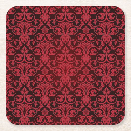 Rood behang 2 kartonnen onderzetters (Voorkant)