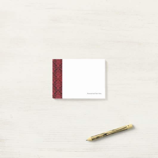 Rood behang 2 post-it® notes (Op bureau)