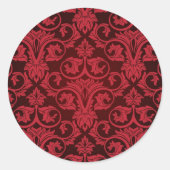 Rood behang 2 ronde sticker (Voorkant)