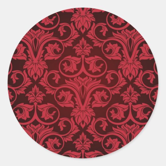 Rood behang 2 ronde sticker (Voorkant)