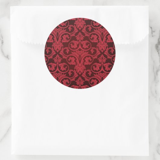 Rood behang 2 ronde sticker (Tas)