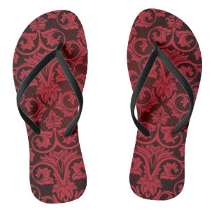 Rood behang 2 teenslippers