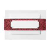 Rood behang 2 uitnodigingen wikkel (Voorkant Voorbeeld)