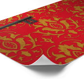  rood behangsel en sleutels poster (Hoek)