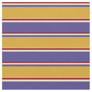Rood, beige, blauw, Goldenrod en lichte zalm Stof