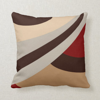 Rood, beige, bruin, modern design kussen