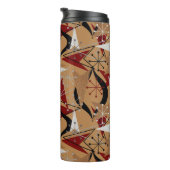 Rood, beige, bruin, rode rode, rode, rode, rode ho thermosbeker (Geroteerd rechts)