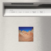 Rood, beige en geel gestreept in de wind en magneet (Insitu (Vaatwasser))