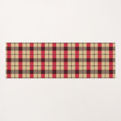 Rood, beige en groen gelaatpatroon yogamat (Achterkant (horizontaal))