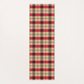 Rood, beige en groen gelaatpatroon yogamat (Achterkant)