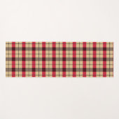 Rood, beige en groen gelaatpatroon yogamat (Voorkant (horizontaal))