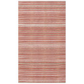 Rood, beige en wit gestreept patroon tafelkleed (Voorkant)