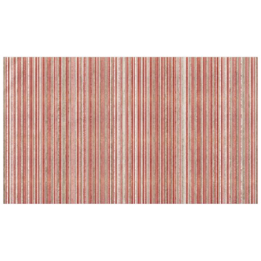 Rood, beige en wit gestreept patroon tafelkleed (Voorkant (Horizontaal))