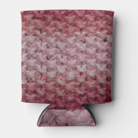 Rood Beige gebreide stof, geweven. Blikjeskoeler (Voorkant)