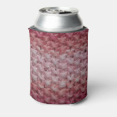 Rood Beige gebreide stof, geweven. Blikjeskoeler (Blikje Achterkant)