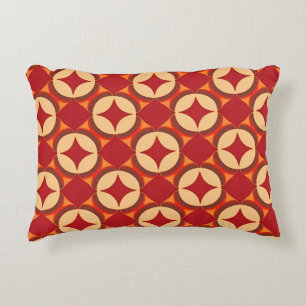 Rood Beige Geometrisch Patroon Voor Moderne Decora Accent Kussen