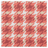  rood beige houndstooth plaid patroon stof (Close Up)