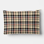 Rood Beige Tan Zwart Wit Schotten Clan Plaid Patro Etui (Achterkant)